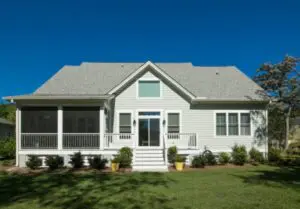 Well-maintained light gray exterior home in Melbourne, FL showing the long-term results of a quality paint choice